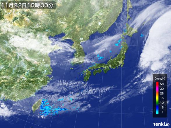 実況天気図(2016年11月22日)