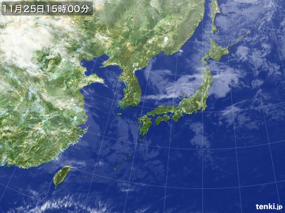 実況天気図(2016年11月25日)