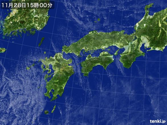 実況天気図(2016年11月28日)
