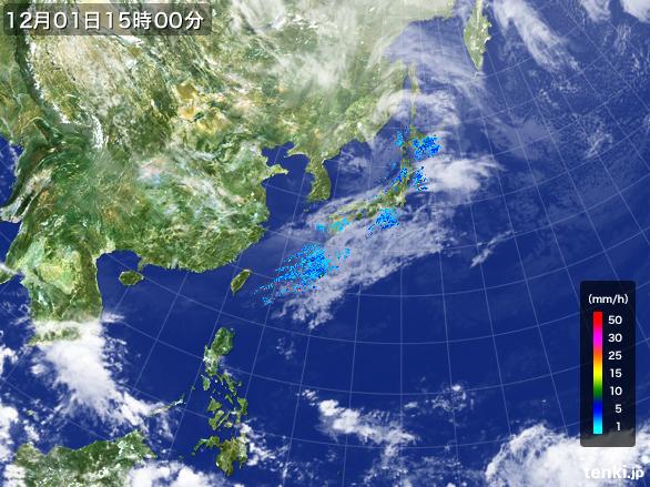実況天気図(2016年12月01日)