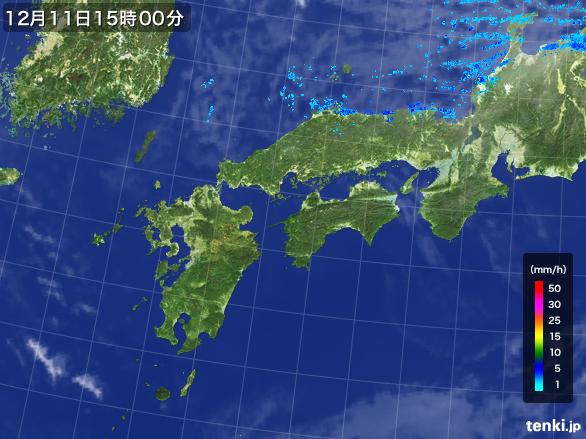 実況天気図(2016年12月11日)