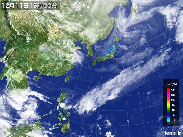 実況天気図(2016年12月11日)