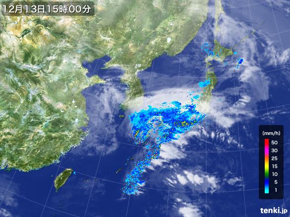 実況天気図(2016年12月13日)