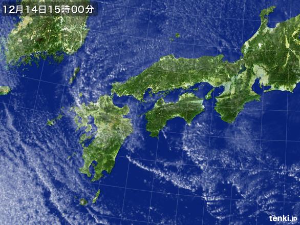 実況天気図(2016年12月14日)