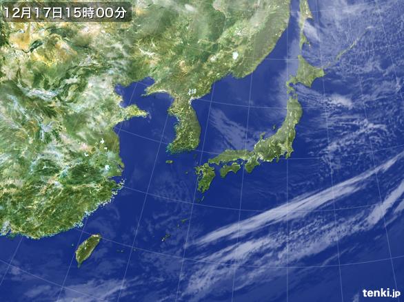 実況天気図(2016年12月17日)