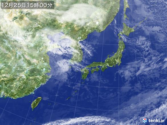 実況天気図(2016年12月25日)