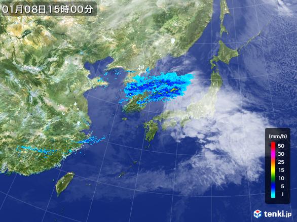 実況天気図(2017年01月08日)