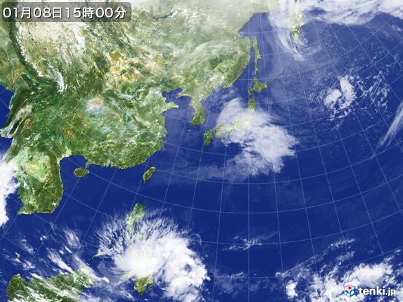 実況天気図(2017年01月08日)