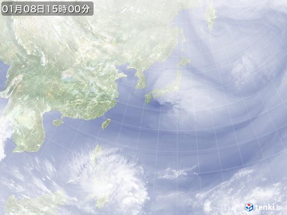 実況天気図(2017年01月08日)