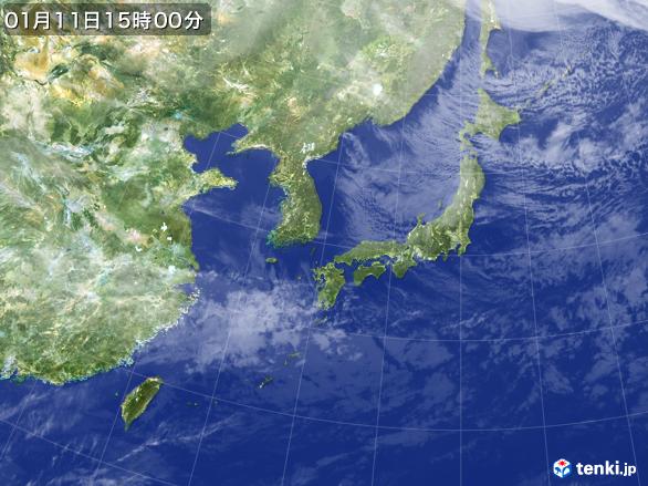 実況天気図(2017年01月11日)