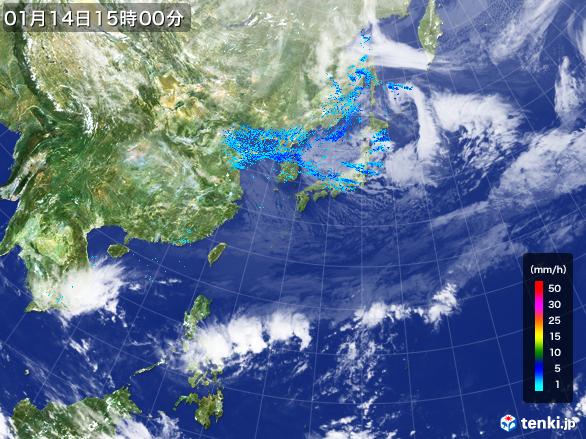 実況天気図(2017年01月14日)