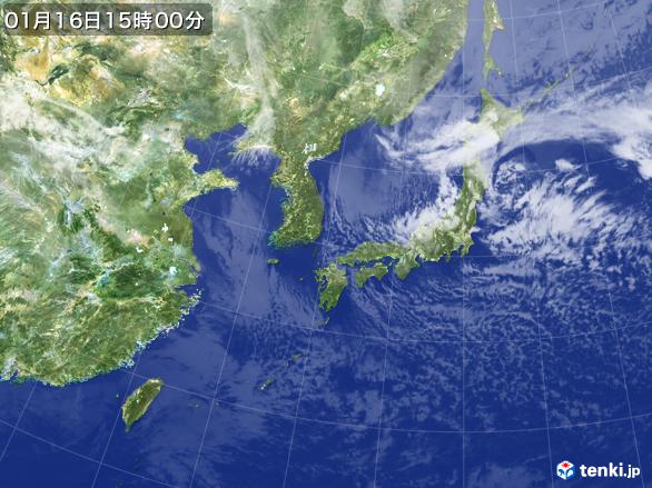 実況天気図(2017年01月16日)