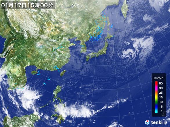 実況天気図(2017年01月17日)