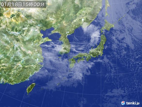 実況天気図(2017年01月18日)