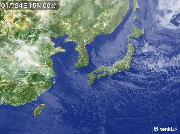 実況天気図(2017年01月24日)