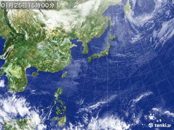 実況天気図(2017年01月25日)