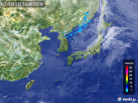 実況天気図(2017年02月01日)