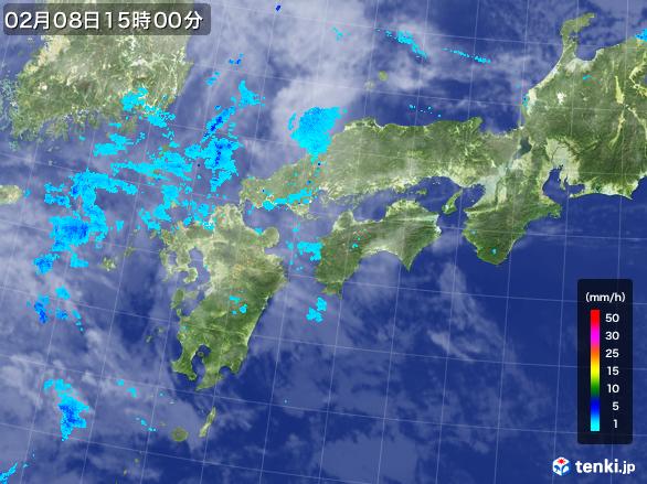 実況天気図(2017年02月08日)