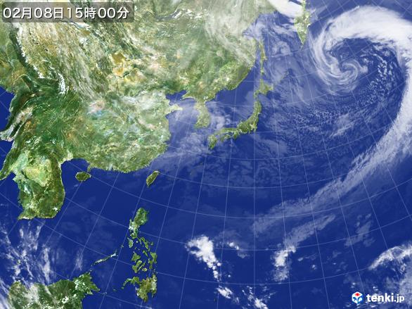 実況天気図(2017年02月08日)