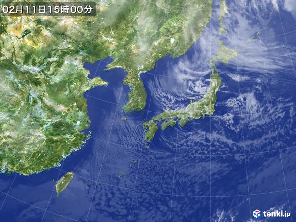 実況天気図(2017年02月11日)