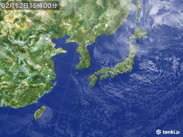 実況天気図(2017年02月12日)