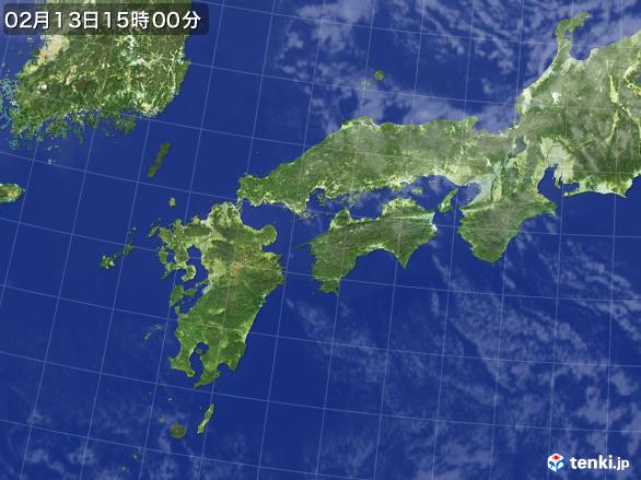 実況天気図(2017年02月13日)