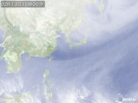 実況天気図(2017年02月13日)