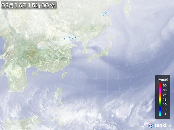 実況天気図(2017年02月16日)