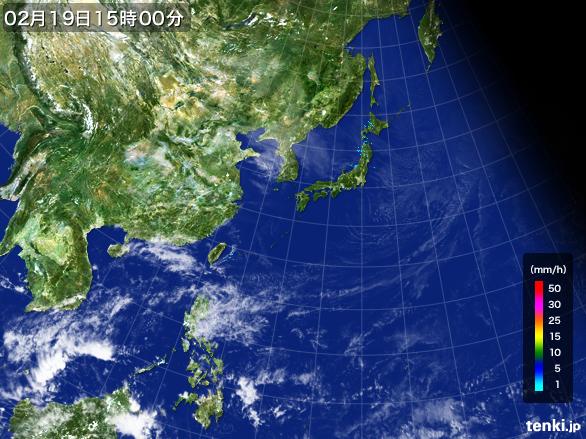 実況天気図(2017年02月19日)