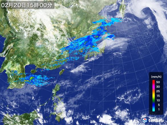 実況天気図(2017年02月20日)