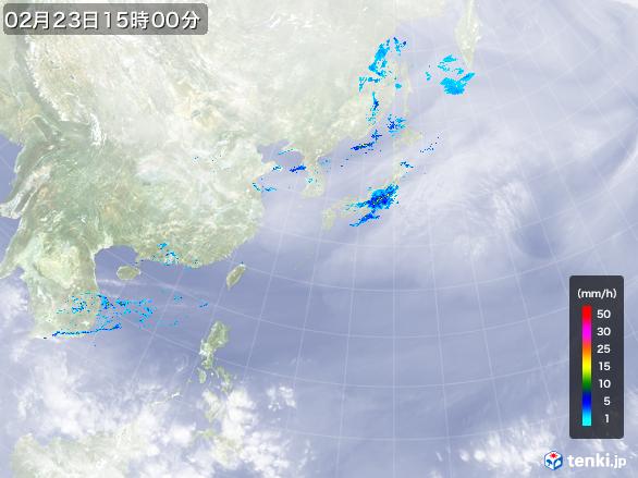 実況天気図(2017年02月23日)