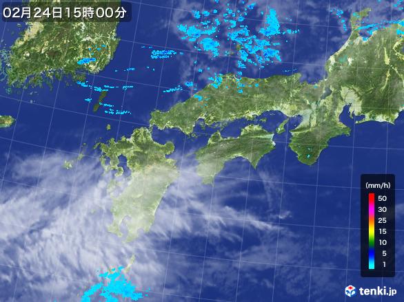 実況天気図(2017年02月24日)