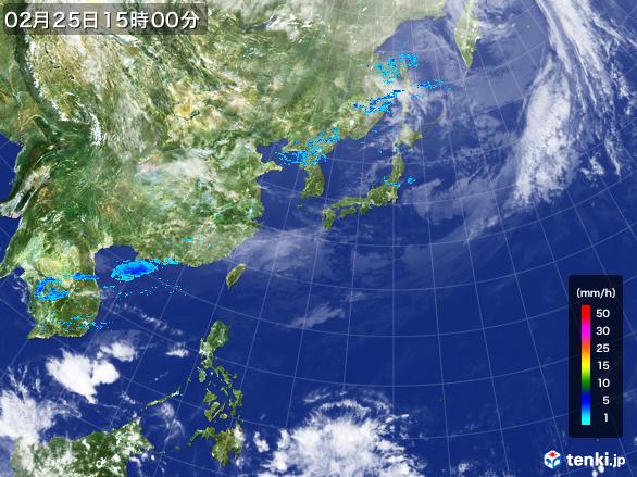 実況天気図(2017年02月25日)