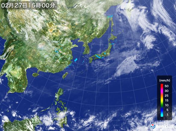 実況天気図(2017年02月27日)