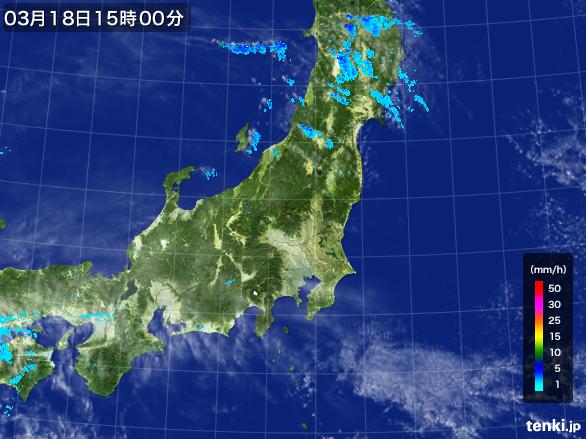 実況天気図(2017年03月18日)