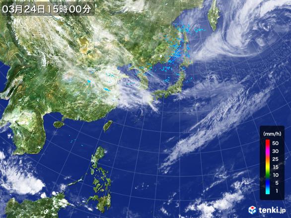 実況天気図(2017年03月24日)