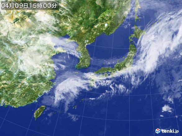 実況天気図(2017年04月09日)