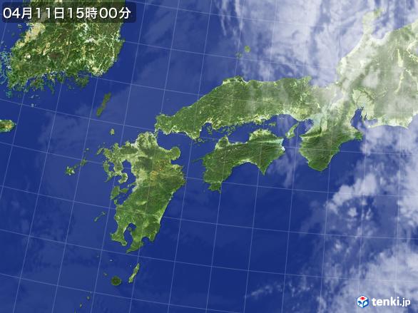 実況天気図(2017年04月11日)