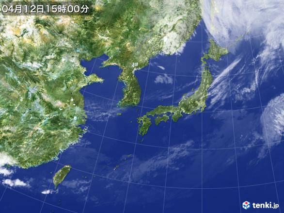 実況天気図(2017年04月12日)