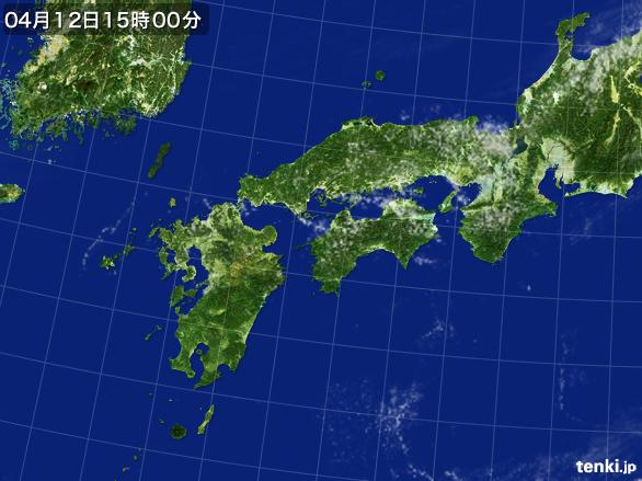 実況天気図(2017年04月12日)