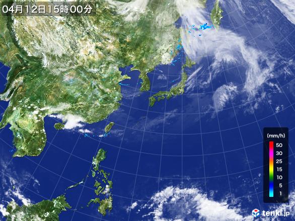 実況天気図(2017年04月12日)