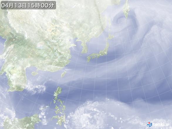 実況天気図(2017年04月13日)