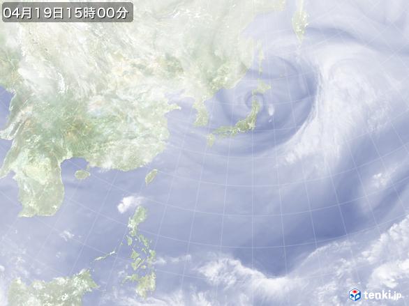 実況天気図(2017年04月19日)