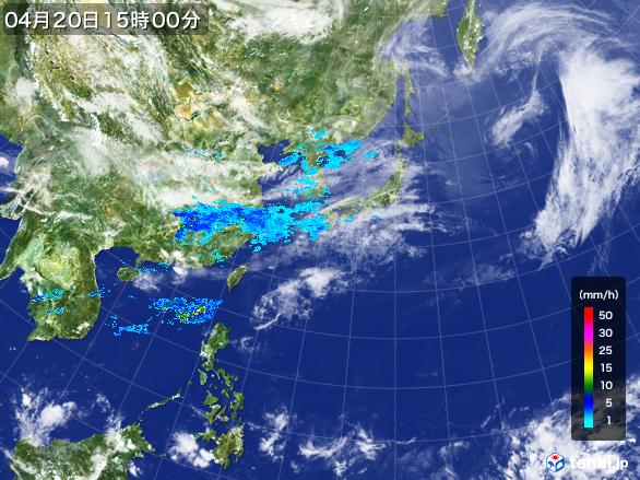 実況天気図(2017年04月20日)