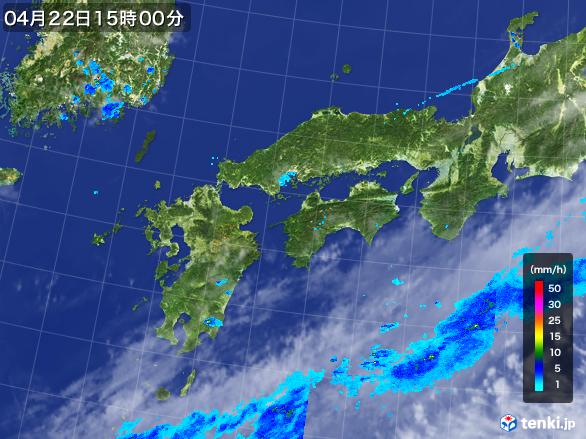 実況天気図(2017年04月22日)