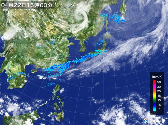 実況天気図(2017年04月22日)