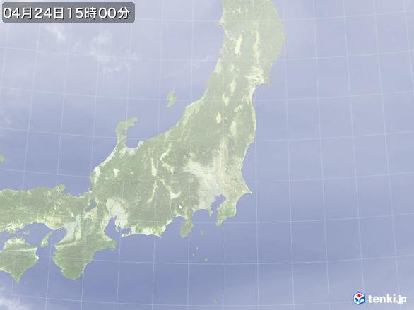 実況天気図(2017年04月24日)
