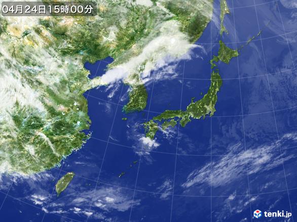 実況天気図(2017年04月24日)