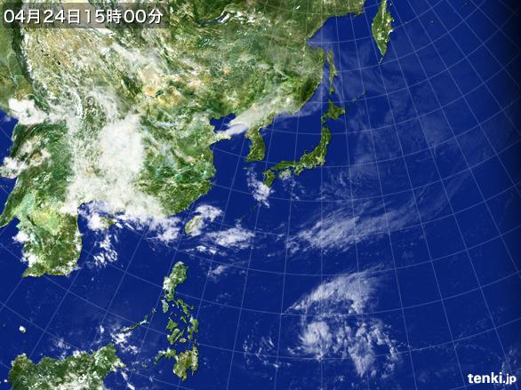 実況天気図(2017年04月24日)
