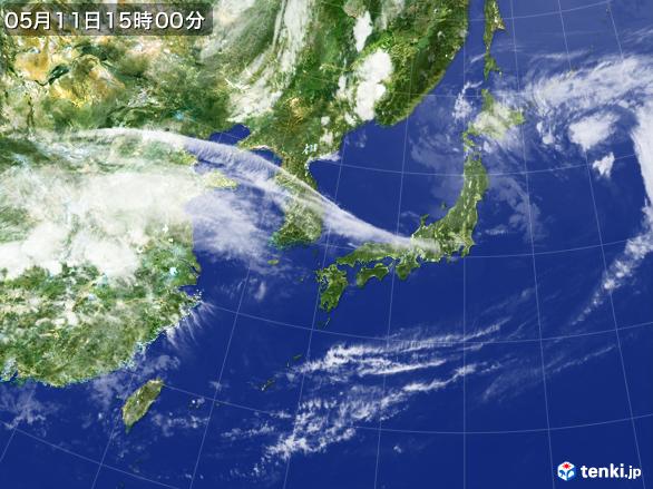 実況天気図(2017年05月11日)